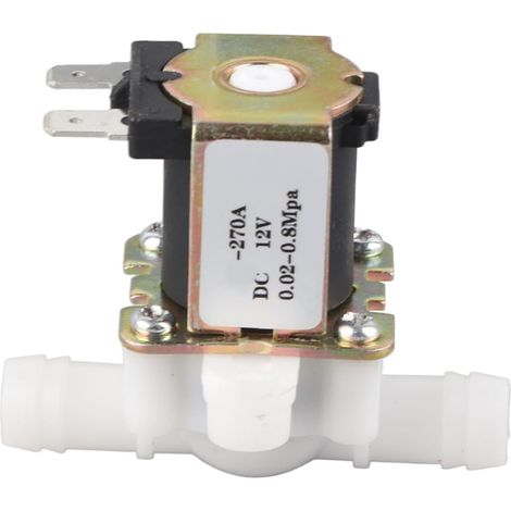 Vanne, électrovanne 3/8 pouces Electrovanne DC12V OD12mm Vanne électromagnétique en plastique Interrupteur de débit d'entrée d'eau normalement fermé Electrovanne 3/8 " (1/5)