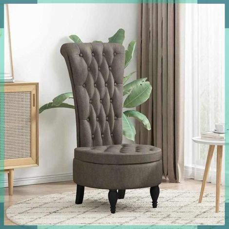 42020688 Fauteuil à pantoufle Gris foncé 56,5 x 70 x 110 cm Simili daim (1/5)