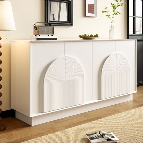 Aparador mueble de almacenaje blanco MDF 160 cm OKMYHOME (1/5)