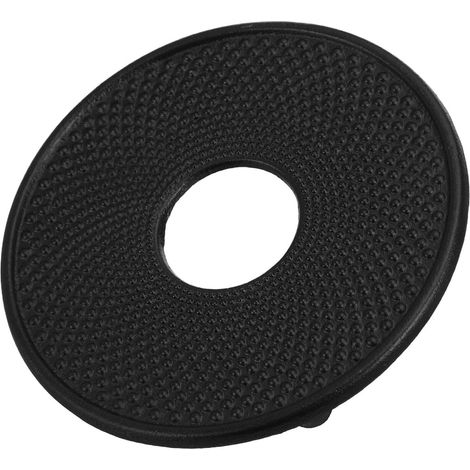 Dessous de plat en fonte, rond, noir, avec support (1/5)