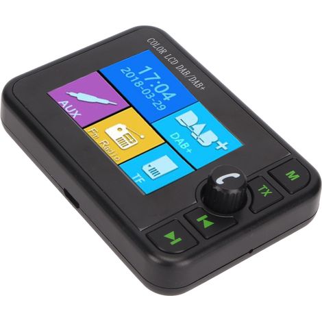 DAB+ FM Bluetooth-Autoradio mit 2,4"-Farb-LCD-Bildschirm und 3,5-mm-Klinkenanschluss (1/5)
