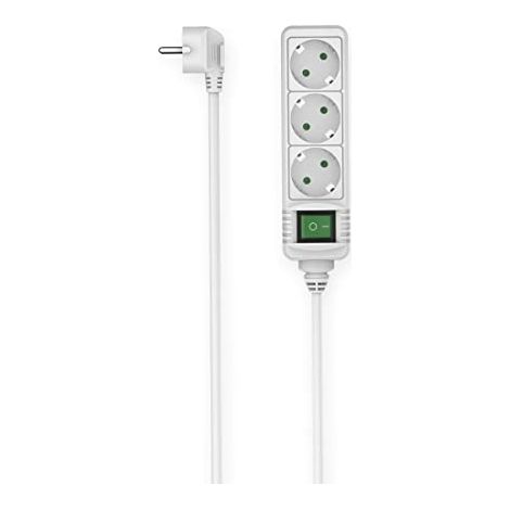 Hama 00223002 Multiprise 3 sorties avec interrupteur blanc 3 m (1/3)