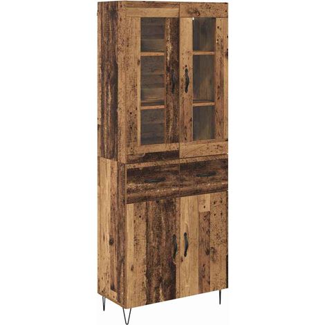 Maison Exclusive - Aparador alto con cajón Madera envejecida 69,5