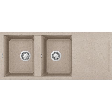 Lavello Elleci Incasso 2 vasche 116x50 Easy 500 Granitek Avena LGY50051