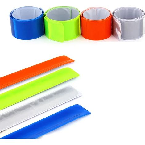 Fascia rifrangente/fluorescente da polso o caviglia a scatto in 4 colori Colore - Bianco (1/5)