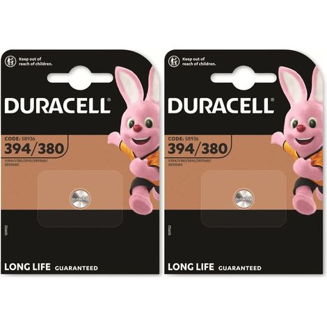2 x Duracell 394/380 (2 ampoules de 1 batterie) 2 piles (SR936/V394/V380/SR45/SR936W/SR936WS) 2