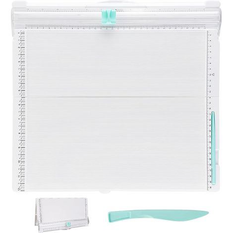 Coupe-Papier Et Tableau De Bord 2 En 1, Massicot A4 Avec Fonction Pliage, Coupe Papier, Coupeur Guillotine Portable, Planche De Taille Et De Découpe Pour Faisant Du Scrapbooking, Bureau (1/5)