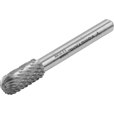 Fresa de carburo de alta velocidad YG7, cilíndrica, redondeada, 10x20 mm, FI 6 mm, Vorstahl (1/5)