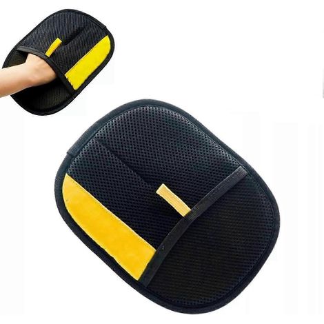 Gant démêlant Tarifa Pets - Gant double face pour chiens et chats - Brosse en silicone souple - 21 x 16,5 cm (Bleu) (1/5)