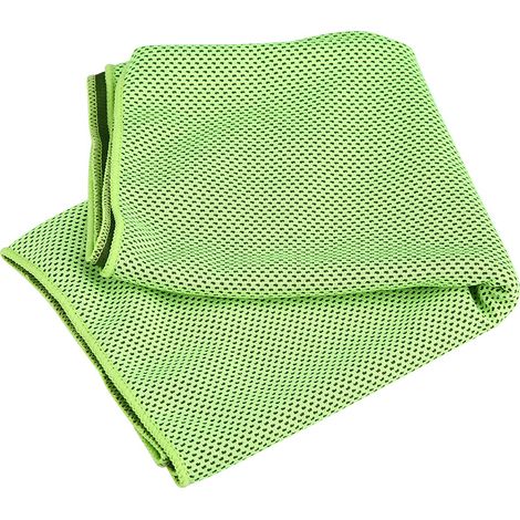 Serviette rafraîchissante ultra-respirante avec bouteille de rangement pour le sport et la salle de gym (vert clair) (1/5)