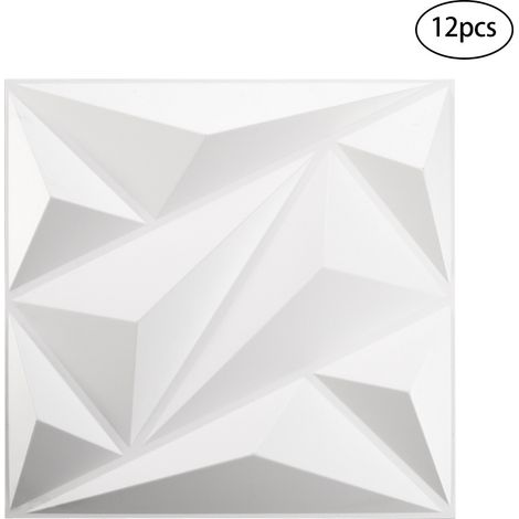 12pcs PVC 3D Wave Wall Panels Decorative Tiles