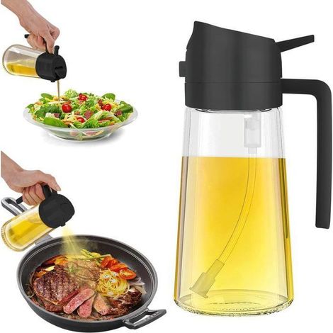 470 ML Pulverisateur d\'huile et Distributeur 2 en 1,Huile d\'olive Distributeur verseur pour,Cuisine,Friteuse d\'air,Salade,BBQ-Ywey (1/5)
