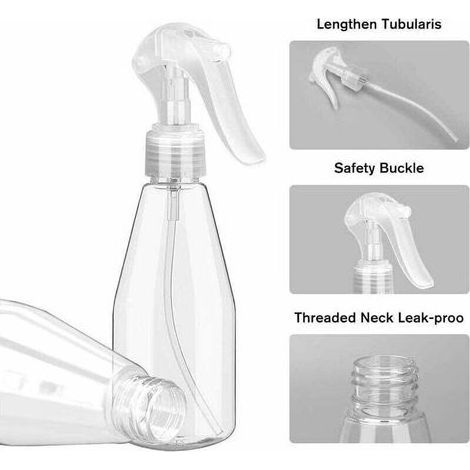 pair 200ML Vaporisateur Vide - 3PCS, Boîteille de Pulvérisation Flacon Spray Boîteilles Plastique Transparent Spray Vide pour Coiffure Plante Fleurs Pulvérisateur D'eau Salon De Coiffure-Fei Yu (1/3)