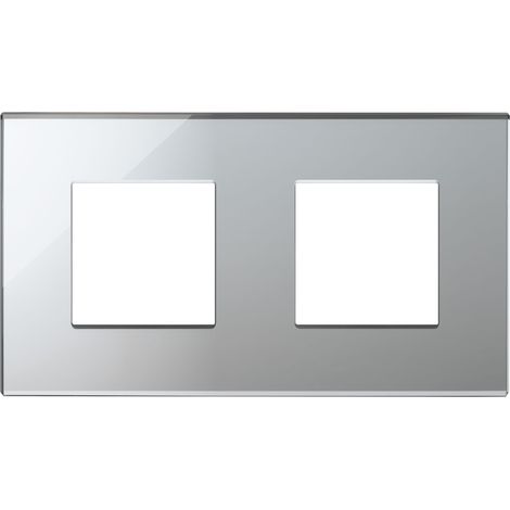 VIMAR - 22643.75 Placca 4M (2+2)int71 argento ghiaccio