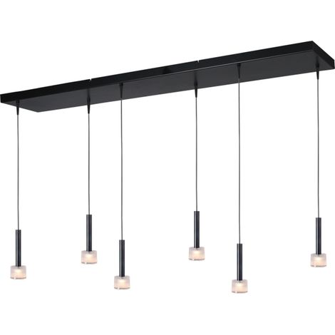 Lampe suspendue à 6 lampes Fabro LED - Huile tachetée - 2991-05-66-130-25-6