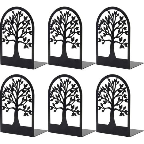 Eisen buchstützen mit Lebensbaum Design rutschfest Schützen