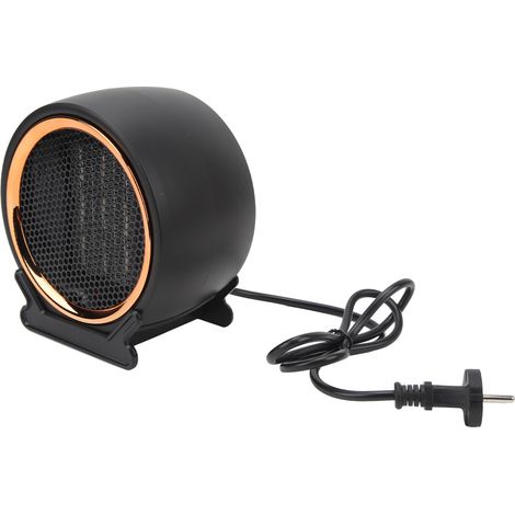 Petit radiateur électrique portable 1200W silencieux, chauffage rapide combiné ventilateur pour bureau, EU 220V-240V noir (1/5)
