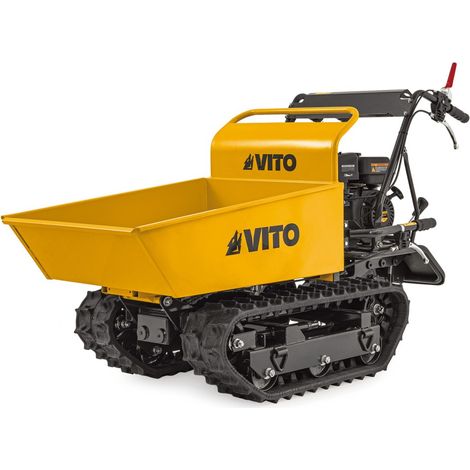 Mini Dumper à chenilles Moteur Loncin 196Cm3 Essence 6.5CV - Brouette à chenilles Transport Charge 300kg 4.8KW Chantier VITO