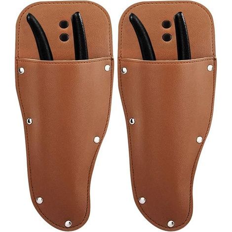 2 Pcs Gaines à Sécateurs,WideSmart Cisaille Holster Étui de Protection pour Sécateur de Jardin Étui de Sécateurs en Cuir PU Porte-Outil Accessoire de Ceinture Multifonctionnel (1/5)