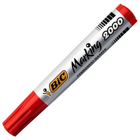 BIC Marcador permantente Marking 2000 punta conica trazo 1,7mm rojo