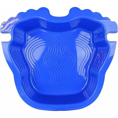 DEESSE SHOP - Bain de pieds bleu avec fond antidérapant et crochet d'échelle pour piscine hors terre (1/5)