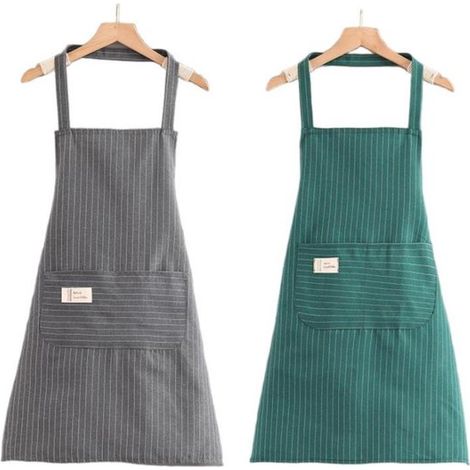 Delantales,2 unidades,6570 cm,Delantales para uso doméstico y en hostelería,Resistentes al aceite,Delantales de trabajo,Lavables a máquina (1/5)