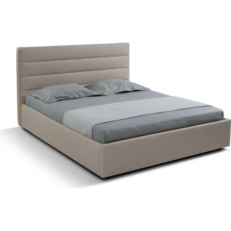 Domo Mea Letto Matrimoniale Nuvola Tortora con Contenitore 160x190 cm