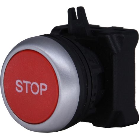 Tête de bouton-poussoir RS PRO Rouge, Retour par ressort, Ø découpe 22mm ( Prix pour 1 )