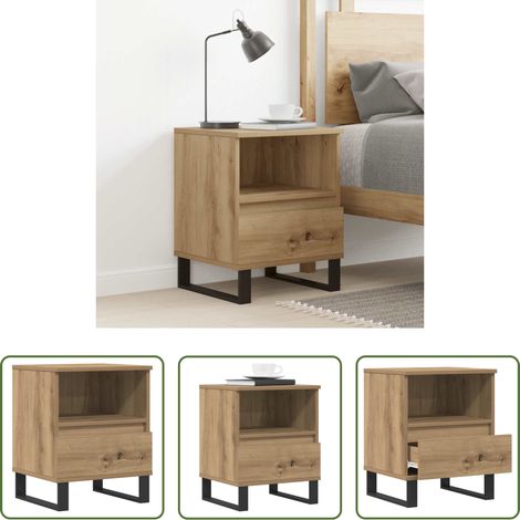 Holzwerkstoff -  Nachttisch Artisan-Eiche 40x35x50 cm Holzwerkstoff (1/5)