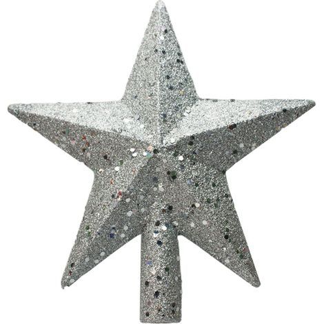 Étoile décorative pour sommet d’arbre de Noël – 20 cm, pailletée et scintillante, idéale pour décoration intérieure festive (1/5)