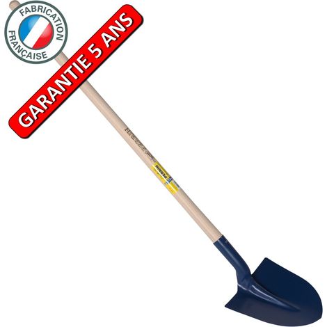 OUTILS PERRIN Pelle à terre, fortification 29 cm emmanchée 1,30 m, pour le maçon et le BTP