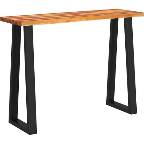 Table console，Table d'appoint，Bout de canapé，Meuble d'entrée à live edge 110x35x80 cm bois d'acacia solide