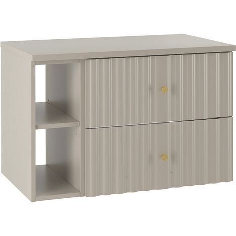 Waschtischunterschrank 80cm Izae mit 2 Schubladen, Kaschmir (1/5)