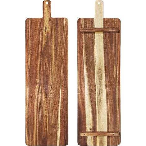 Large Raised Acacia Serving Board - Acacia - L3 x W100 x H30 cm - Brown