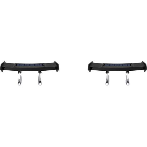 Adecuado para 2 pequeñas luces LED solares para alerón trasero de coche, luces de advertencia intermitentes con 4 modos de decoración.