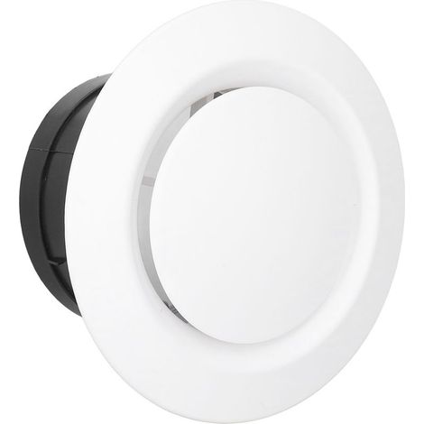 Bouche d'aération ronde réglable en ABS pour salle de bain, montage mural, gain de place, 4 pouces. (1/5)