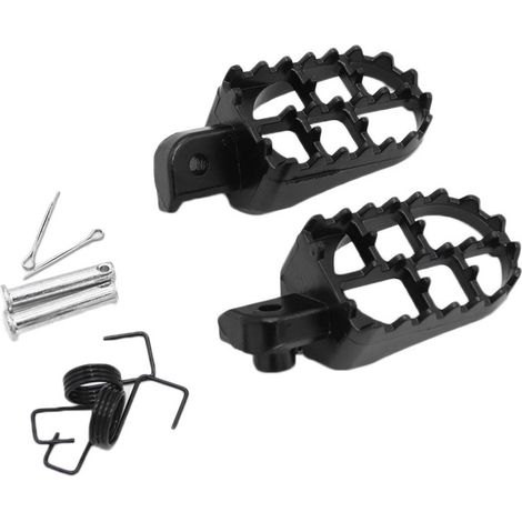 Repose-Pieds - Aluminium 8 mm - Pour Moto Tout-Terrain Motocross MX PW50 PW80 TTR90 - Compatible Taotao Kawasaki KLR650 XR50R - Lot de 2 (1/5)