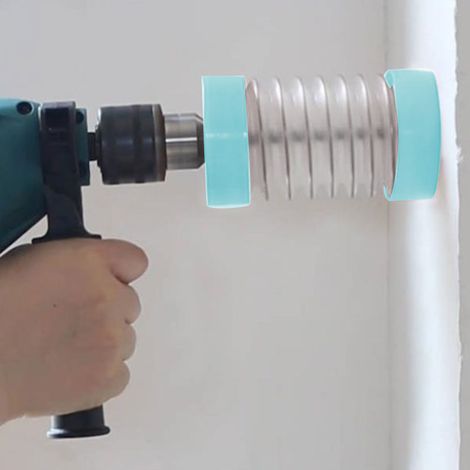 Couvercle anti-poussière en plastique FCM200 pour perceuse, accessoire de collecte de poussière pour marteau électrique, poignée ronde bleue (1/5)