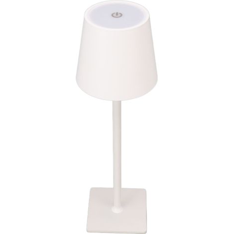 Lampe de bureau LED, design métallique épuré, 3 modes de couleur, intensité réglable, commande tactile, protection des yeux, lampe de chevet et de bureau, blanche (1/5)