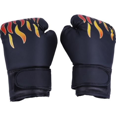 Gants de boxe pour sac de frappe, idéaux pour le Muay Thai et le kickboxing - Noir (1/5)