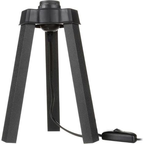Lampada da tavolo treppiede legno colore nero Piko MDL4769 22.5H (1/2)