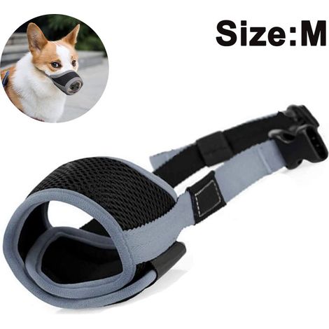 Muselière pour chien en nylon souple, anti-morsure et anti-aboiements, sécurisée, en maille respirante, pour chiens de petite, moyenne et grande taille. (1/4)