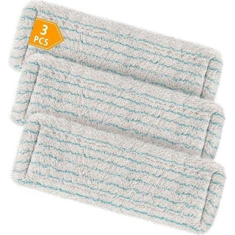 Lot de 3 housses d'essuie-glaces de rechange pour Leifheit Profi XL Micro Duo/Profi XL Cotton Plus tous manches, 60 % fibres de coton super fines et poils spéciaux, en particulier pour la pierre et le (1/4)