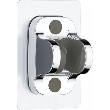 BEBUSINGOTO Boquilla de ducha ajustable con asiento colgante para baño, sin soporte perforado (plateado) (1/5)