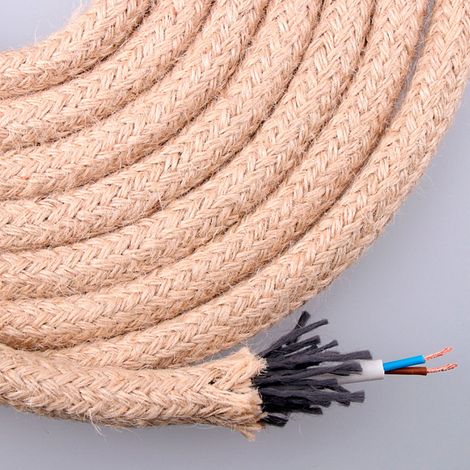 Cable De Corde De Jute Ronde 2x0.75mm 20m Euro/m (1/3)