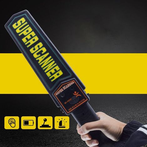 Tragbarer Metalldetektor mit Blinklichtalarm, hochpräziser Scanner für Sicherheitskontrollen im Außenbereich (1/5)