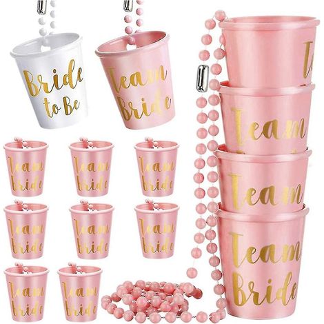 Verres à shot avec chaînette, gobelets Jga à suspendre, lot de 14 gobelets pour enterrements de vie de jeune fille et fêtes entre amis, verres à shot (1/5)