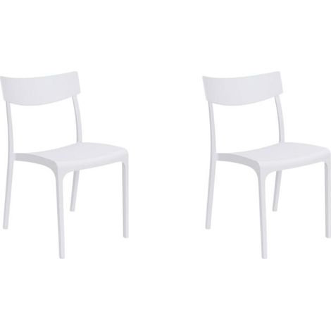 Gloupie Set 2 Sedie Provence in Polipropilene Bianca, Impinabili,46x54x80cm, peso 3,3 kg, Design Vintage, 100% Made in italy (1/5)