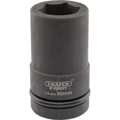 Draper 30mm Hi-Torq® Metric Deep Impact Socket, 1/2" Square Drive, 1-Inch Deep Socket