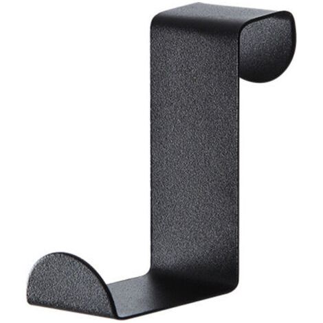 Lot De 8 Crochets De Porte Noirs, Crochets De Porte À Suspendre En Acier Inoxydable, Avec Une Capacité De Charge Élevée, Portes À Feuillure De Porte, Crochets De Porte À L'arrière (1/4)
